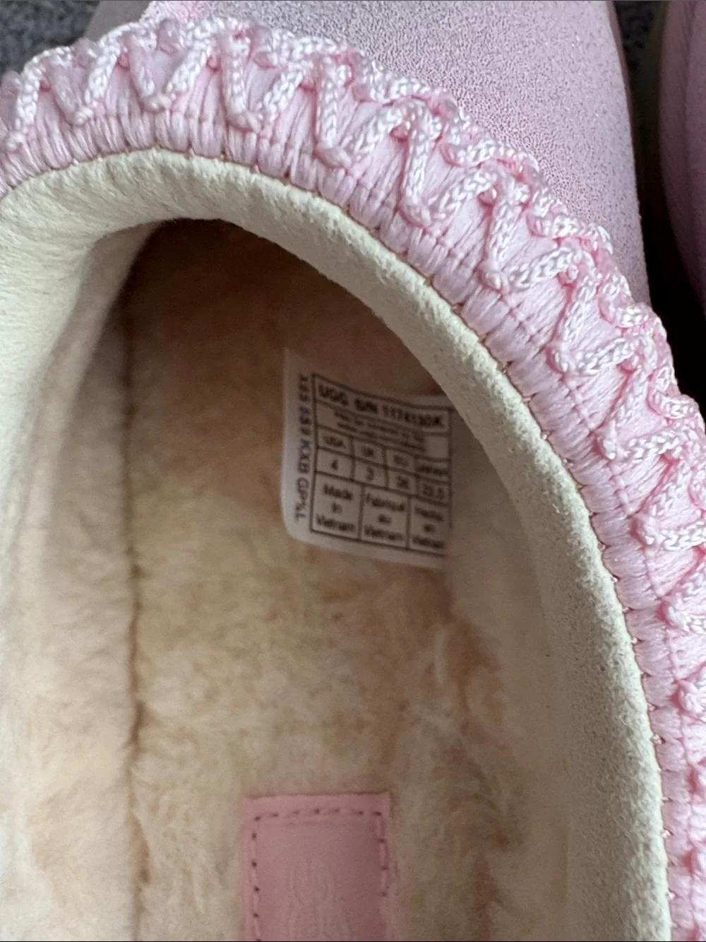 UGG Kids Pink Shearling-Lined Slip-On Clog